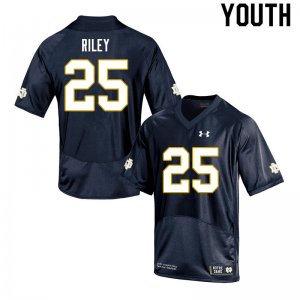 Notre Dame Fighting Irish Youth Philip Riley #25 Navy Under Armour Authentic Stitched College NCAA Football Jersey UOM1699ZO
